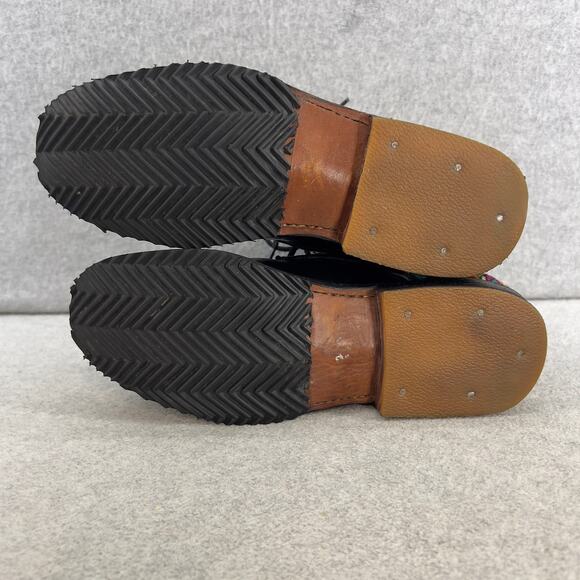 Teysha  Guatemalan Leather Embroidered Ankle Boot - Black - Women size 6.5 - Picture 9 of 12